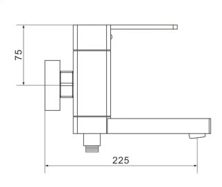 Смеситель для ванны Rose R2602 хром